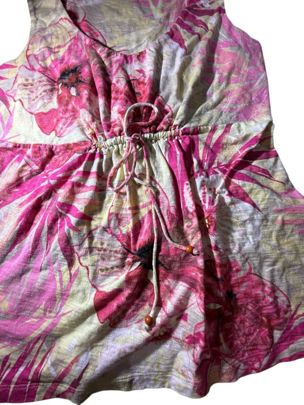 Tommy Bahama 100% cotton floral print sleeveless top - Picture 5 of 7